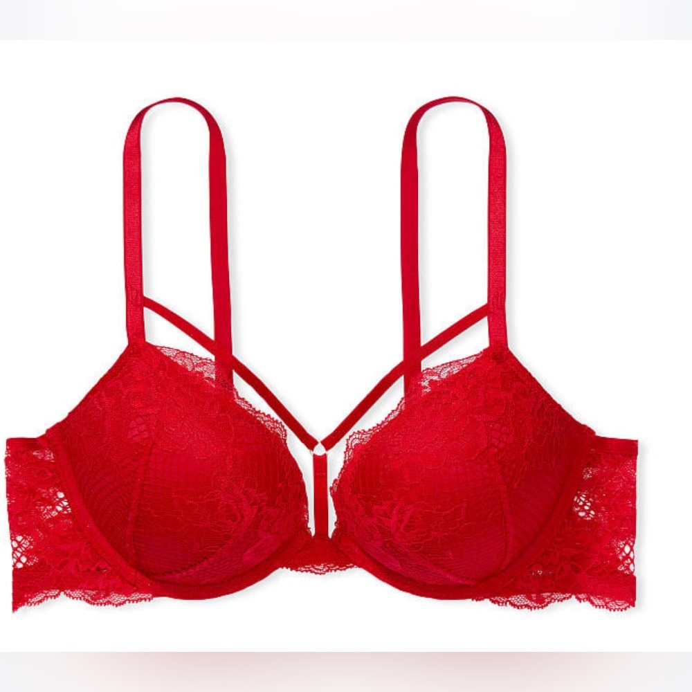 NWOT Women’s VS lace bombshell push up bra front close 34DD